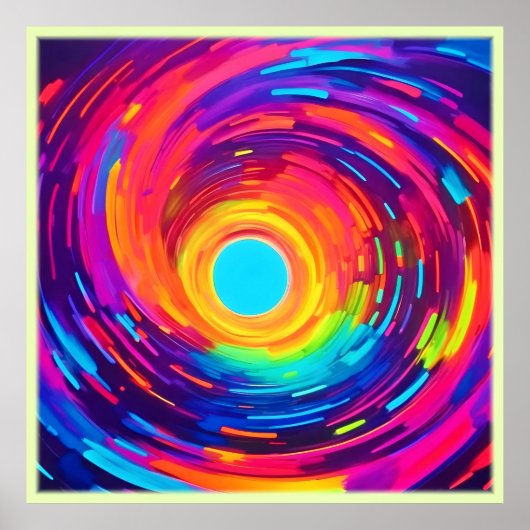 wervelende vortex Abstracte kunst Poster (Voorkant)