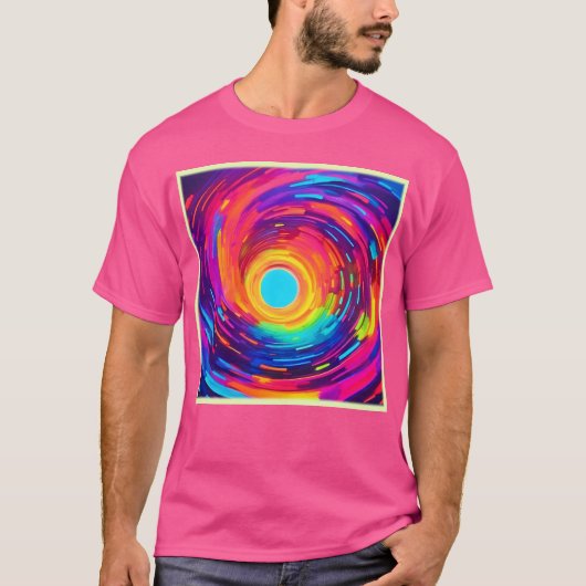 wervelende vortex Abstracte kunst T-shirt (Voorkant)