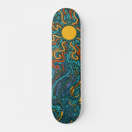 wervelende zon skateboard (Voorkant)