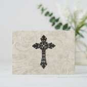  werveling Catholic Cross RSVP Kaartje (Staand voorkant)