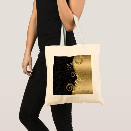 wervelingen en damast tote bag (Voorkant (product))