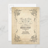 wervelingen lijst Oud Sla de datum briefkaarten (Voorkant / Achterkant)