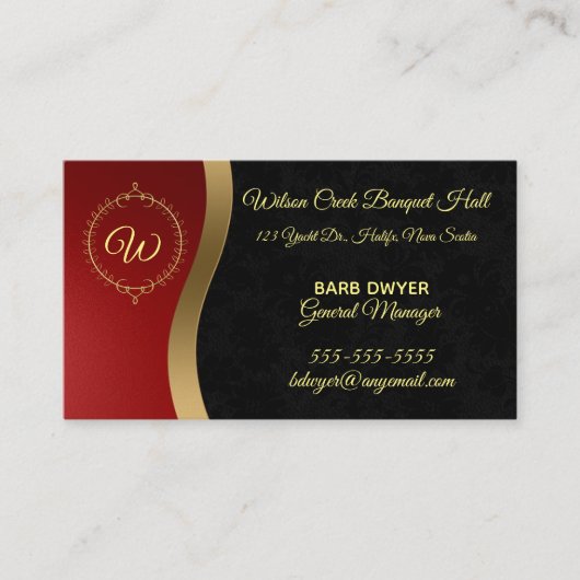 Wervelingen van Red Gold Black Visitekaartje (Voorkant)
