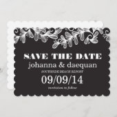 wervelings bladeren save the date (Voorkant / Achterkant)