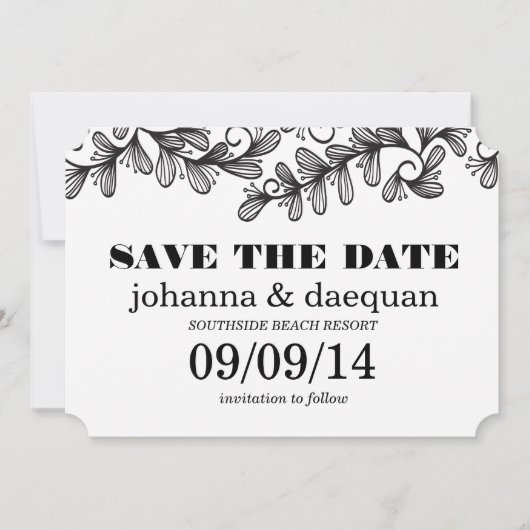 wervelings bladeren save the date (Voorkant)