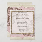 wervelingsetsen - bruiloft uitnodiging (Voorkant / Achterkant)