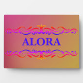  wervelkolom Neon Roze en Gele gradiënt Fotoplaat (voorkant)