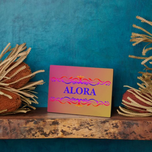  wervelkolom Neon Roze en Gele gradiënt Fotoplaat (Zijkant)