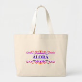 wervelkolom Neon Roze en Gele gradiënt Grote Tote Bag (Voorkant)
