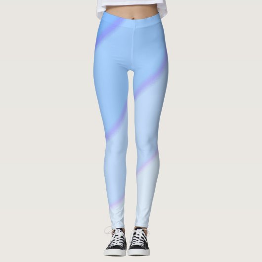 Wervelpatroon pastel ombre Blauw Leggings (Voorkant)