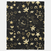 Wervelt sterren & harten fleece deken (Voorkant)