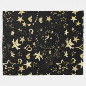 Wervelt sterren & harten fleece deken (Voorkant (Horizontaal))