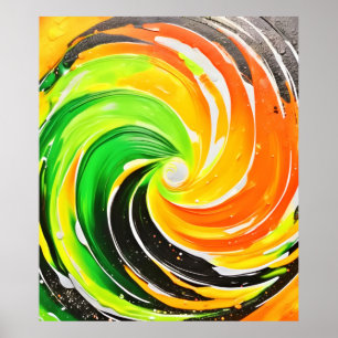 Wervelwind van kleur poster