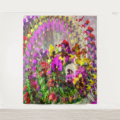 Wervelwind van Pansies.... Wandkleed (Voorkant)