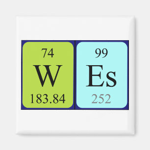 Wes nom de table périodique aimant