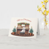 Wesie avec Piano Merry Carte de Noël (Fleur jaune)