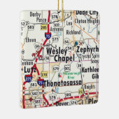 Wesley Chapel Florida Map Keramisch Ornament (Rechts)