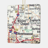 Wesley Chapel Florida Map Keramisch Ornament (Links)