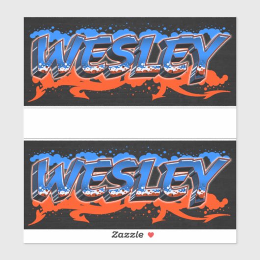 Wesley Vorname Name Graffiti Aufkleber Sticker (Vel)