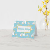 Wesołego Alleluja, Poolse Pasen Kaart (Gele Bloem)