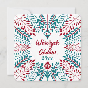 Wèsołych Gódów, Kashubian Kaszubi Merry Kerstmis Feestdagenkaart