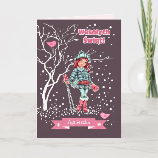 Wesołych Świąt. Carte de Noël en polonais (Devant)