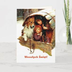 Wesołych Świąt. Carte de Noël en polonais