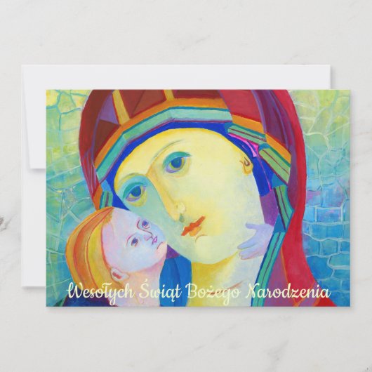 Wesołych świąt Carte religieuse de Noël en polonai (Devant)