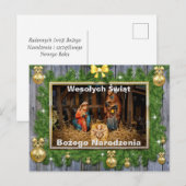 Wesołych świąt Carte religieuse de Noël en polonai (Devant / Derrière)
