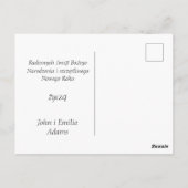 Wesołych świąt Carte religieuse de Noël en polonai (Dos)