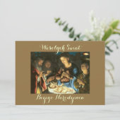 Wesołych świąt kerstkaart in het Pools Aankondiging (Staand voorkant)