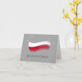 Wesołych Świąt kerstkaart Poolse Kerstmis  Kaart (Gele Bloem)