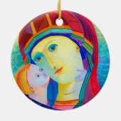 Wesołych Świąt Merry Kerstcadeau Pools Keramisch Ornament (Achterkant)
