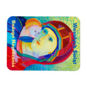 Wesołych Świąt Merry Kerstcadeau Pools Magneet (Horizontaal)