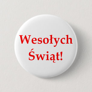 Wesolych Swiat Ronde Button 5,7 Cm