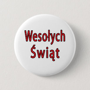 Wesolych Swiat Ronde Button 5,7 Cm