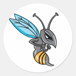 Wespensteek Ronde Sticker