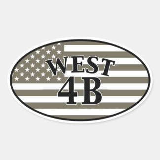 West 4B Ovale Sticker