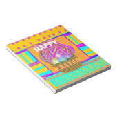 West-Afrikaanse geïnspireerde paasmand en eieren k Notitieblok (Schuin)