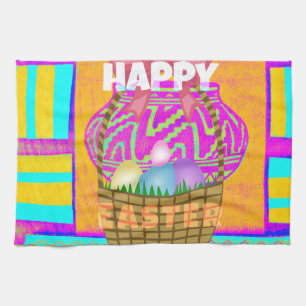 West-Afrikaanse geïnspireerde paasmand en eieren k Theedoek