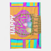 West-Afrikaanse geïnspireerde paasmand en eieren k Theedoek (Verticaal)