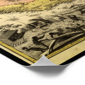 West-Afrikaanse kaart 1743 Poster (Hoek)