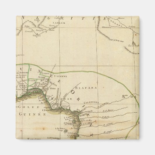 West-Afrikaanse kaart Magneet (Voorkant)