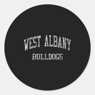 West Albany High School Hs Albany Of Heren Vintage Ronde Sticker