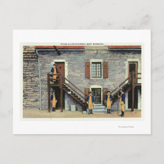 West Barracks, Ethan Allen Stairway Scene Briefkaart (Voorkant)