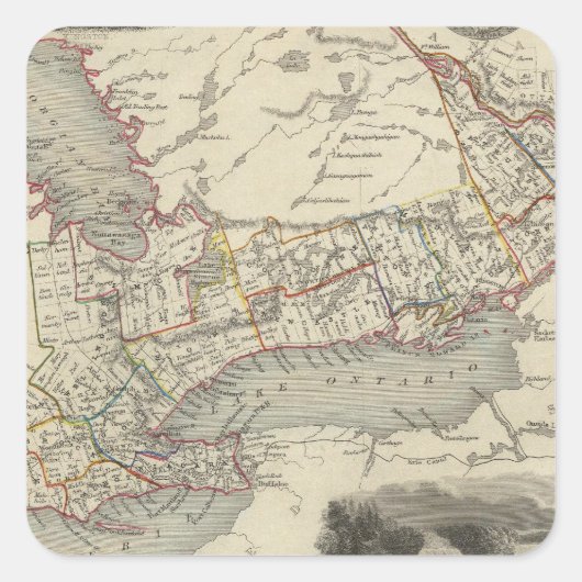 West-Canada Vierkante Sticker (Voorkant)