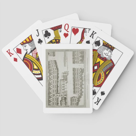 West Cheap in 1585, engrav Pokerkaarten (Achterkant)