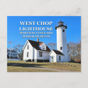 West Chop Lighthouse, Marthas Vineyard MA Briefkaa Briefkaart
