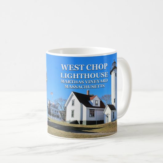 West Chop Lighthouse, Marthas Vineyard MA Mug (Devant droit)