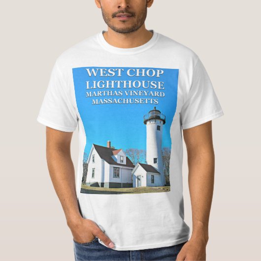 West Chop Lighthouse, Marthas Vineyard T-Shirt (Voorkant)